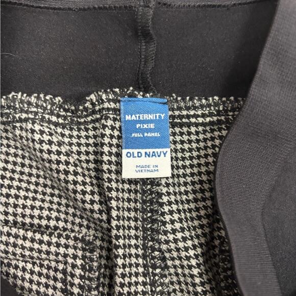 Old Navy Women’s Maternity Full Panel Houndstooth Pixie Pants Size 8 - Picture 3 of 6